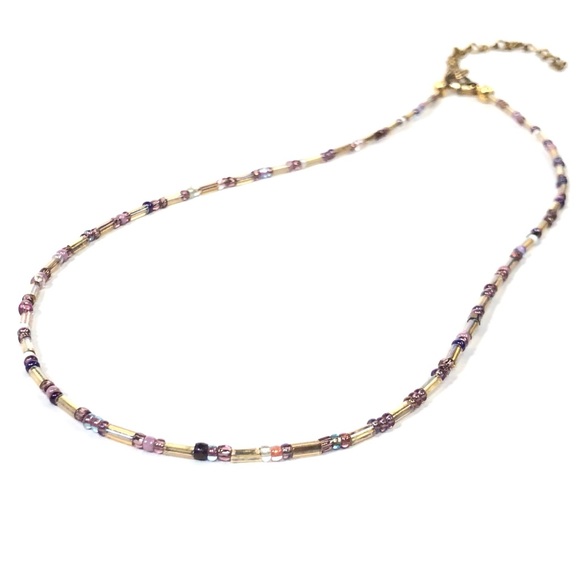 Hand Crafted Jewelry - Handmade Beaded Jewelry Necklace Choker Bracelet Anklet Multicolor Gold